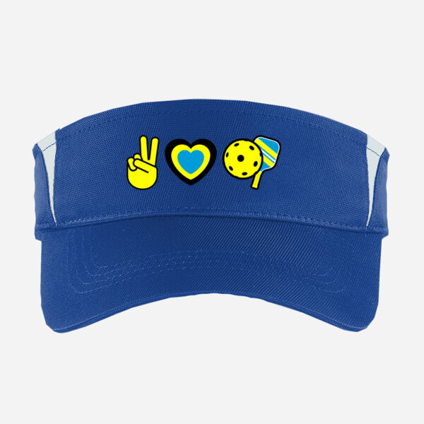 Peace, Love, Pickleball Visor  Thumbnail