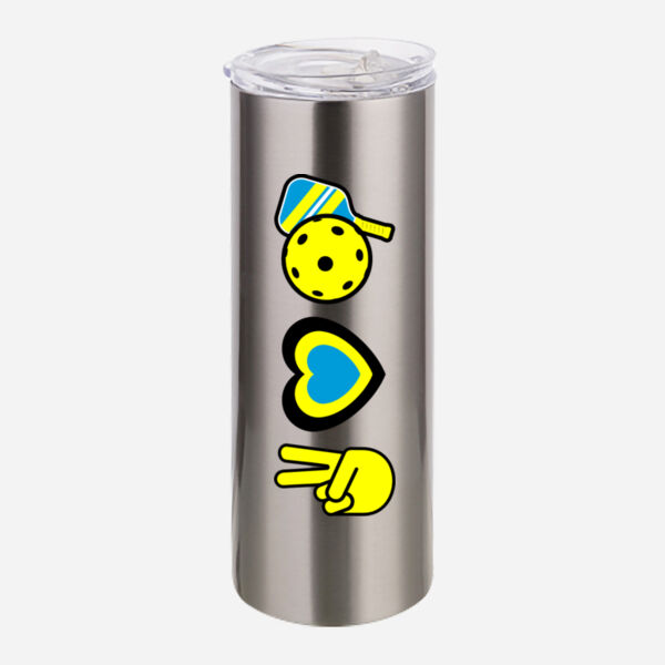 Peace, Love, Pickleball Tumbler Thumbnail